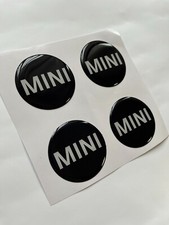 4x MINI Cooper Silikon Felgenemblem Aufkleber Nabenkappen Mitte Radkappe Logo