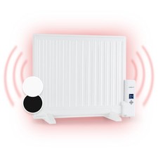 Ölradiator 600 W Öl Radiator Heizung Thermostat Timer Wand Elektroheizung weiß