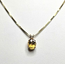 14K Gold Halskette Citrin