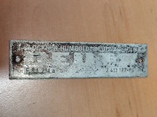 Schild Klöckner Humboldt Deutz F8L 714A LKW Truck Emblem Schild plakette K25