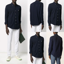 Polo Ralph Lauren Custom Fit Poplin Hemd Pony Oxford Navy Button-Down Shirt Wow