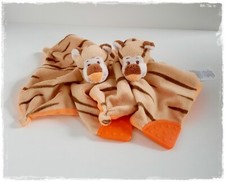 *•… Ergee / KIK - 2 x Schmusetuch mit Beißecke Tiger - beige orange - TOP ...•*