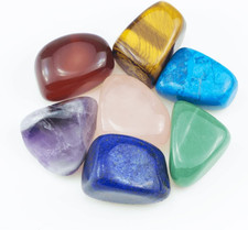 Chakra Edelsteine Heilsteine Set 7 Stück natürliche Kristalle Halbedelsteine