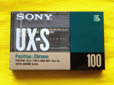 1x SONY UX-S 100 Cassette Tape 1990-1992 + OVP + SEALED + Made in France +