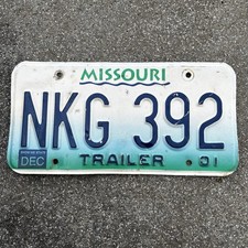 Original US Auto Kennzeichen Nummernschild USA ?? Missouri Trailer 