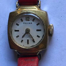 Desira 17 Jewels Handaufzug Vergoldet - Damenuhr Vintage    - läuft einwandfrei