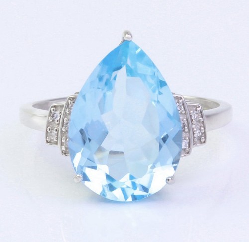 14k weißgold ring - ,