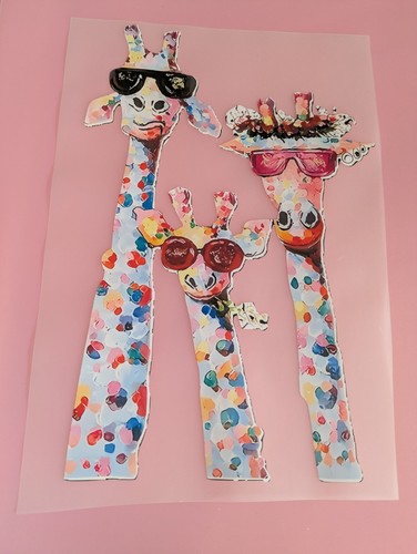 Bügelbild giraffe familie - bÜgelbild, "giraffe