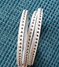 Wickelarmband Nietenarmband weiß Leder? Schmuck Modeschmuck