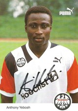 Yeboah Eintracht Frankfurt 90/91 original Autogramm