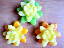 3 Schwimmkerzen -Seerose - Durchmesser 10cm  Unbenutzt