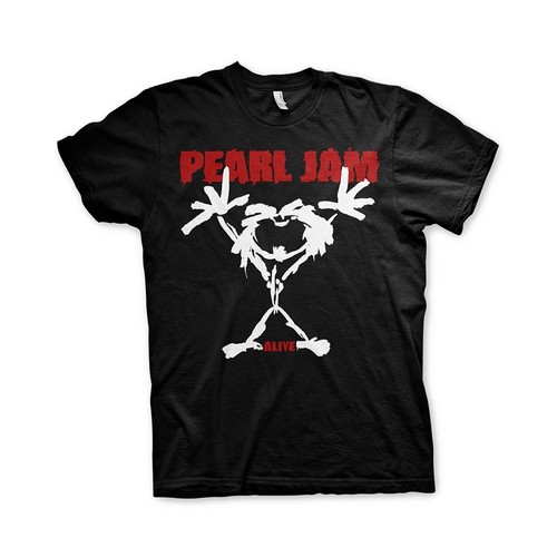 Pearl jam black stickman logo - pearl,