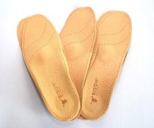 3 x BISON Leder orthopädische Schuheinlagen - Sohlen - mit Aktivkohle NEU