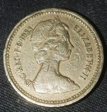 One Pound Münze 1983 Queen Elisabeth II DECUS ET TUTAMEN