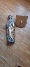 Holzfigur vermutlich Heilige Barbara, ca. 58 cm
