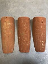 Tonröhre 3 Stück braun halbes Tonrohr 31x 11x 6,5cm Aquarium Nisthilfe Bruthöhle