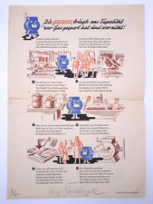 Bunter Bilderbogen um 1940 Die Gasuhr bringts ans Tageslicht wer Gas gespart hat