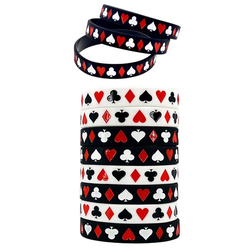 Pokerkarten silikon armband - silikon,