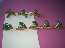 8 Schrägsitzventile Messing mit Entleerung DN18 und DN15, auch einzeln Schlösser
