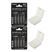 8  ENELOOP PRO PANASONIC 2550mAh Typ AA MIGNON AKKU BK-3HCDE+ 2x TRANSPORTBOXEN