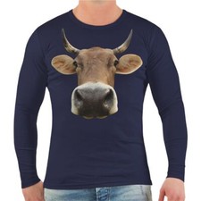 Longsleeve Lustiges Kuh Motiv
