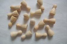 16 Holzfiguren Mensch ärgere dich Nicht - zum selbst bemalen - ca. 2,5 cm hoch