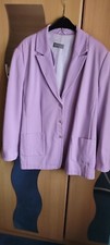 Ulla Popken Blazer flieder lila Gr. 50 Longblazer Gehrock Sommer Ärmel krempelba