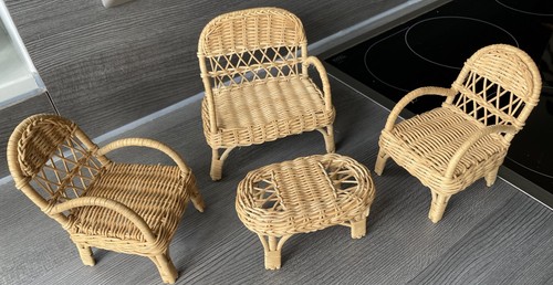 Puppenmöbel barbie rattan - puppenmöbel,