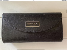 Jimmy Choo Pouch Kosmetiktasche NEU schwarz Glitzer Tasche