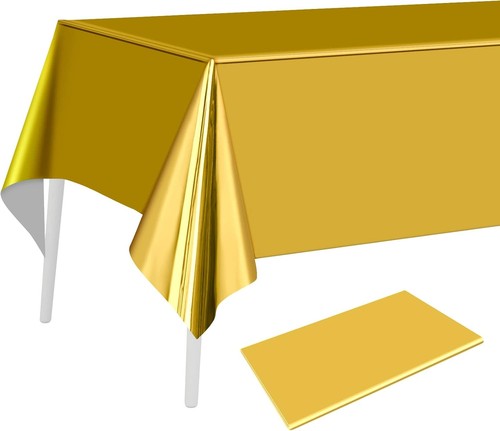 Goldene plastiktischdecke - goldene,