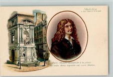 13021147 - Moliere und Paris Erinnerung litho AK Schriftsteller
