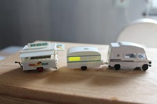 Kirmes Circus Zirkus Verkaufsanhänger 1Wohnwagen  und 1  WoMo VW von Wiking