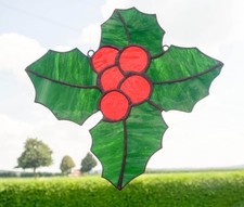 Tiffany Glasfensterbild  ILEXZWEIG