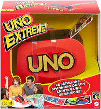 UNO Extreme! Kartenspiel Für Die Ganzen Familie Mit Kartenwerfer Reisespiel 