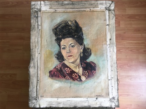 Vintage öl portrait 1940 - vintage, um