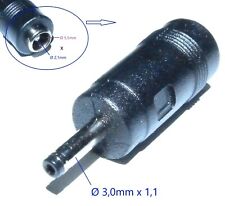 3,0mm x 1,1 Stecker auf 5,5mm x 2,1 Buche DC Hohlstecker Netzteil Adapter