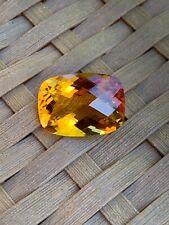 edelsteine24 TOP Citrin Edelstein Cushion Schachbrett fac. 22x16mm 22ct! C31