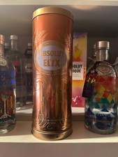 absolut vodka elyx 750 ml Tin Spieluhr mit Orginal Flasche 