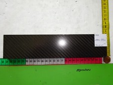 17,5 mm 24 x 5,5 cm(A945)einseitig Gewebe reine CFK Carbon Kohlefaser Platte