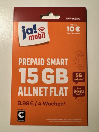 Mobil sim prepaid smart - ja!,