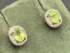 Peridot ohrstecker 925er - ohrstecker,