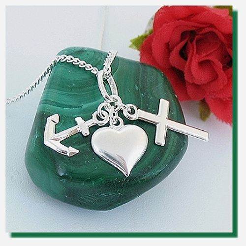 Ohne kette gravur - glaube, liebe