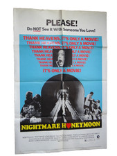 Nightmare Hooneymoon Altes Vintage Kino Film Plakat Poster 105x60cm Gefaltet