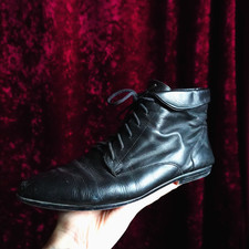 Vintage 80er Schwarze Leder