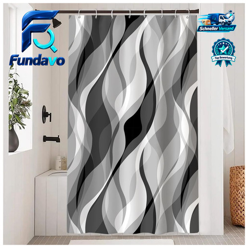 Duschvorhang 120x200cm grau - duschvorhang,