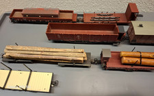H0e Güterwaggon, Konvolut, gebraucht, verschiedene Hersteller