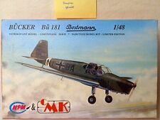 MPM / CMK 11 Bücker BU 181 Bestmann 1:48 Neu, Bauplan gelocht, in OVP