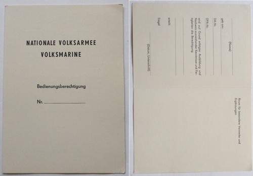 Ddr nva volksmarine ausweis - volksmarine,