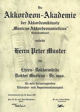 Ehren Doktorwürde Akkordeon