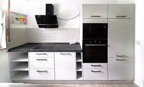 Moderne einbauküche grau - moderne, in